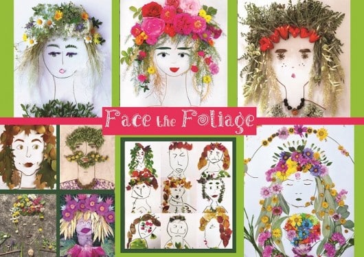 Children's Blog: Charity Art Lessons Begin with "Faces of Foliage"